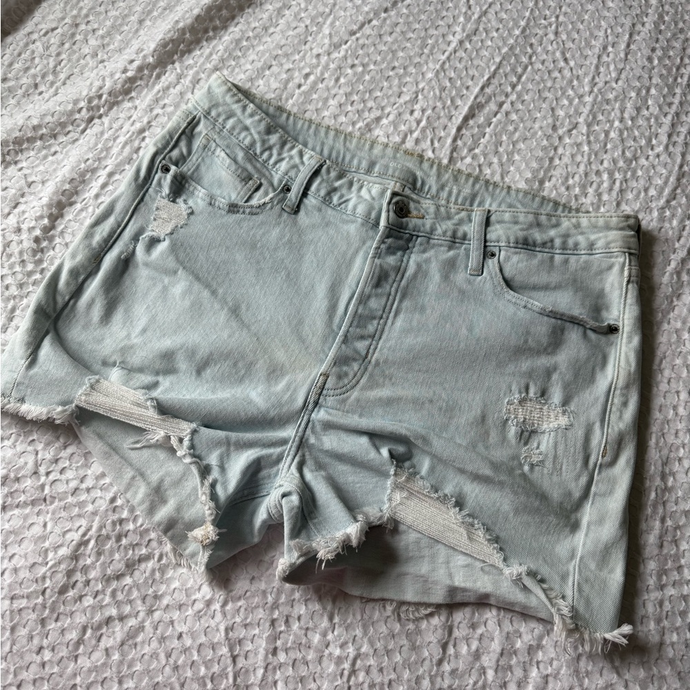 Old Navy Blue Jean Shorts Distressed Casual